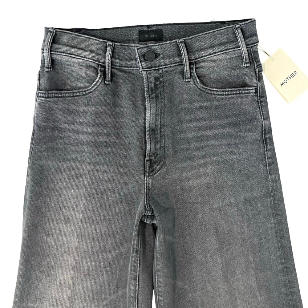 Mother Hustler Roller Ankle Fray Call It A Night Gray Wide Leg Jeans Size 27 NEW - Picture 11 of 12